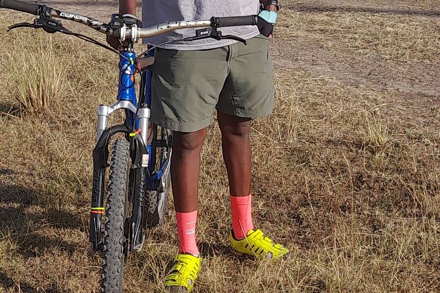 Mountainbiker im Terrain Mountainbiker abseits der Straße